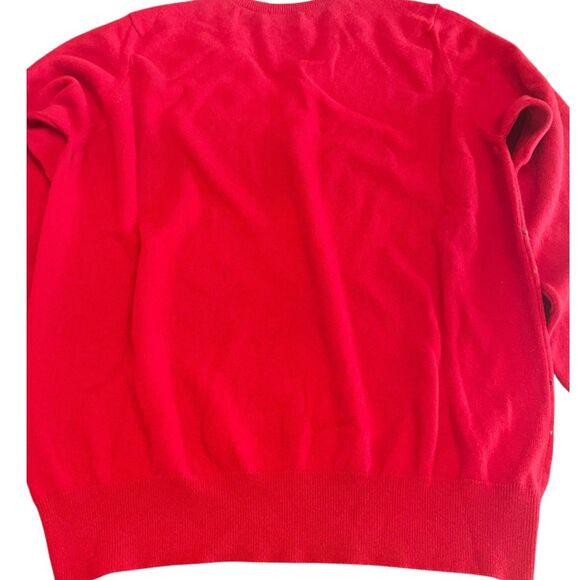 NWT Maus Hoffman Mens 100% Scottish Cashmere Sweater L Red Argyle Luxury Holiday - Picture 9 of 13